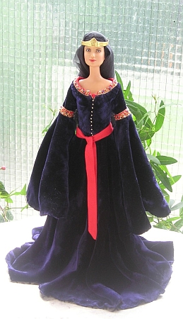 Arwen's mourning gown - ooak Barbie doll dress