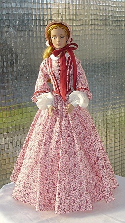 ooak doll victorian dress 