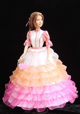 Ball gown of Kaylee from Firefly series for 12" Barbie doll - OOAK