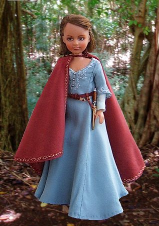 Lucy Pevensie in blue Narnian dress- Chronicles of  Narnia OOAK doll