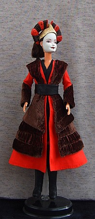 Komorná Sabé - Hvězdné války,  kostým pro Barbie