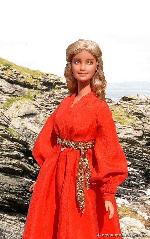 Princess bride, in red riding dress 